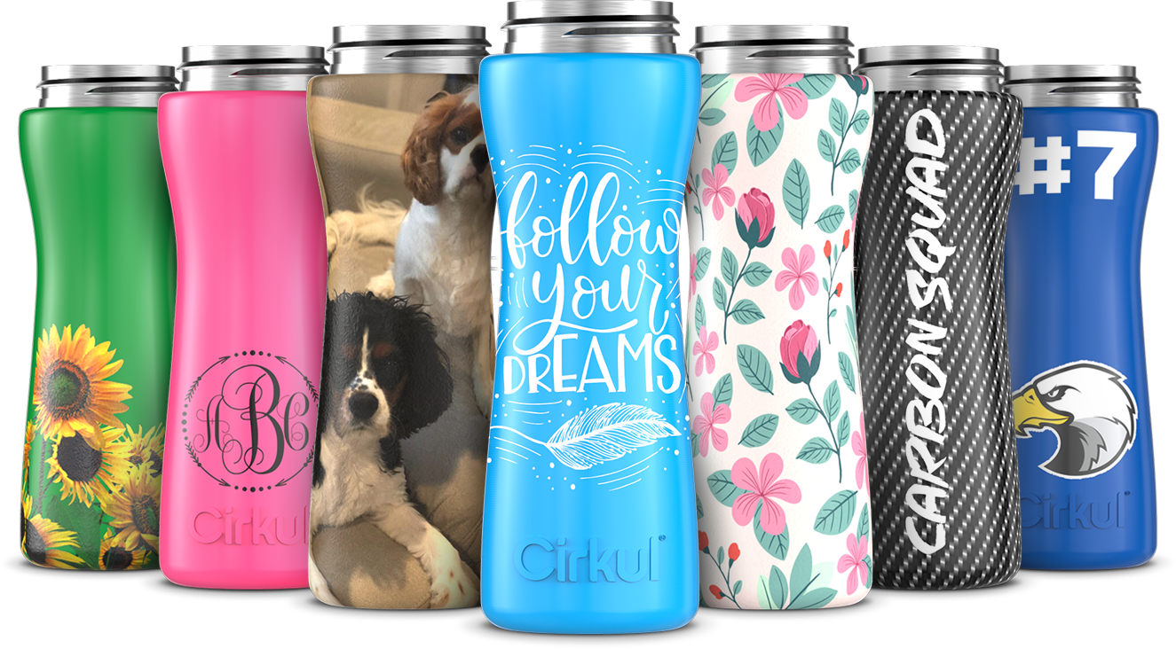 Custom 22oz. Stainless Steel Bottle & Comfort Grip Lid image 1